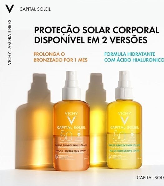 Água solar protetora iluminadora Corporal FPS 50 200ml - Imagem 9